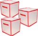Bellatio Decorations 3x Boîtes de rangement pour boules de Noël 31 x 31 x 31 cm