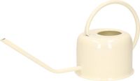 Merkloos Plantengieter retro - rvs metaal - creme wit - 1100 ml - Gieters voor binnen