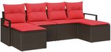 vidaXL Bankstel Bruin en Rood