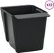 vidaXL Bloembakken voor Euro-pallets 12 stuks Zwart 14 x 9 x 9,5 cm