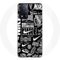 Maniacase Hoesje voor Oppo A93 5G Nike Air Logo Graffiti Zwart Wit