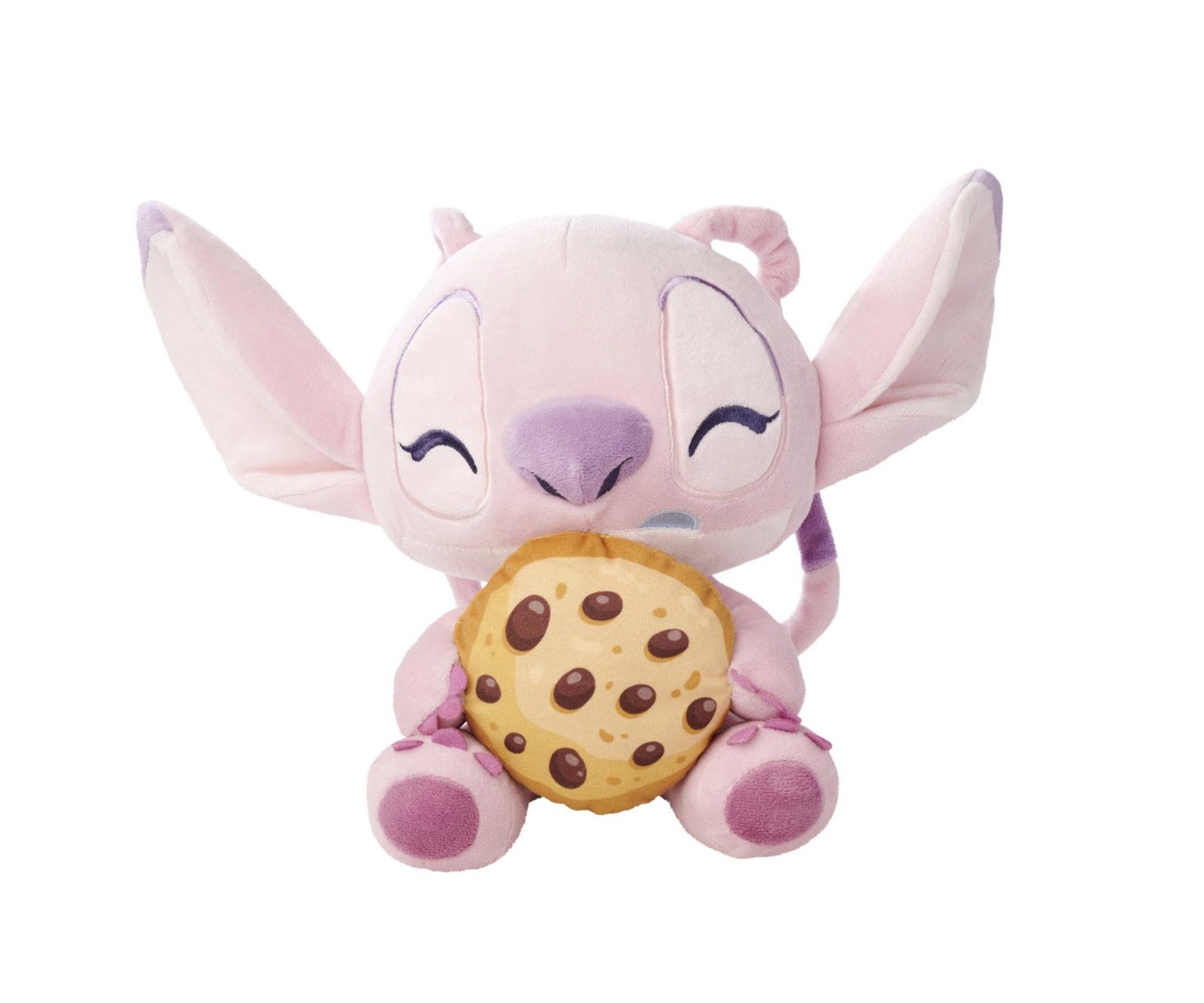 Simba Disney Angel Knuffeldier met koekje, pluche figuur om te knuffelen, met chocoladeachtig koekje, populaire Disney-klassieker voor fans en kinderen, roze, 25 cm, vanaf 0 jaar