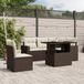 Maison Exclusive - Ensemble de meubles de jardin 6 pièces avec canapé et coussins, marron, en polyrotin