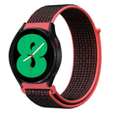 By Qubix Qubix Garmin Venu 4 - 45mm - Sport Loop nylon bandje - Roze/zwart - Smartwatch bandje 22mm