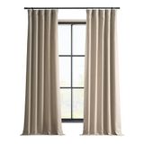 HPD Half Price Drapes Italiaanse imitatie-linnen kamer-verduisterende gordijnen, 213 cm lange gordijnen voor slaap- en woonkamer (1 paneel), 127 x 213 cm (b x l), beige (Sepia Beige)
