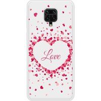 Redmi Bedrukt siliconen hoesje compatibel met Redmi Note 9 Pro Confettis de Coeurs Love