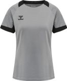 Hummel Lead Poly Shirt Dames - Sportshirt - Grijs - Vrouwen