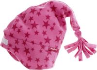 Playshoes Fleece puntmuts voor kinderen - Sterren - Roze