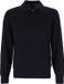 Hugo Boss BOSS Lancione regular fit trui wol - heren trui middeldik gebreide polo - donkerblauw