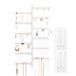 All Hung Up 12-Tier hangende sieraden organizer: 120-gaats roterende tak oorbel muur organizer: ketting houder: armband ring opslag: hoog 17 inch : Command Strips inbegrepen (wit)