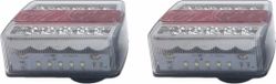 Huismerk Set achterlichten LED zilver