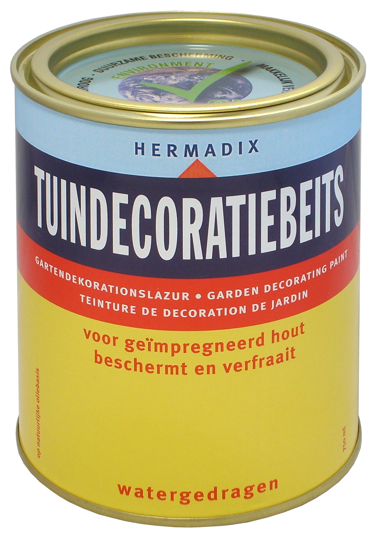 Hermadix Transparante Tuinbeits - 0,75 liter - Bruin (naturel