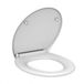 Happiq Abattant de toilette Softclose Ovale - Libération rapide et charnières en acier inoxydable - Blanc