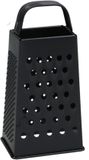Gerimport Keuken rasp / kaasrasp - 23 cm - 4-zijdig - zwart - RVS - handrasp