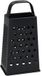 Gerimport Keuken rasp / kaasrasp - 23 cm - 4-zijdig - zwart - RVS - handrasp