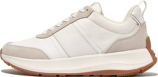 FitFlop F-Mode Flow Sneaker - Nylon & Suede Mix WIT - Maat 39