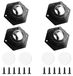 Roulettes de meubles - 20 mm - Auto-adhésives - Jeu de 4 - Noir
