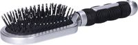 Merkloos / Sans marque Casa Y Menaje Haarborstel Hairmaster - zilver met zwart handvat - 23 x 6 cm - kunststof - heren/dames/kinderen