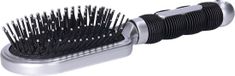 Merkloos / Sans marque Casa Y Menaje Haarborstel Hairmaster - zilver met zwart handvat - 23 x 6 cm - kunststof - heren/dames/kinderen