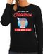 Bellatio Decorations Louis all I want for Christmas fout Kerst sweater - zwart - dames - Kerst trui / Kerst outfit XXL