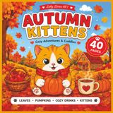 Autumn Kittens Coloring Book