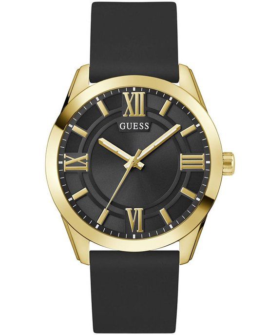 Guess Elliot GW0894G2 Horloge - Siliconen - Zwart - Ø 44 mm
