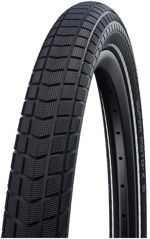Schwalbe Super Moto-X Hybrid Addix 20'' x 4.00 Stevige Urbanband Zilver