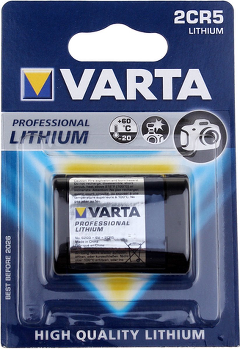 varta 100X 48157 Professional Lithium 2 CR 5 (6203) - Foto Lithium batterij, 6 V
