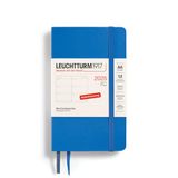 LEUCHTTURM1917 370577 Weekkalender Pocket (A6) 2025, softcover, Sky, Duits