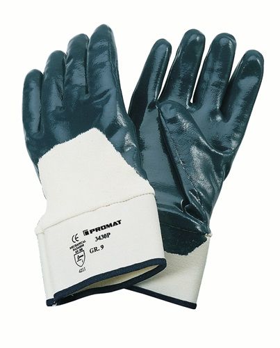Promat Nordwest AG Promat/Tecwerk Handschoen | Neckar | maat 10 blauw | gedeeltelijke nitrilcoating | EN 388 PSA-categorie II - 4000371273