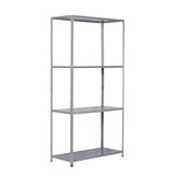 Catter House Nils Solid Metalen rek, verzinkt, 137-70 x 30 x 137 cm, met 4 planken van verzinkt staal, belastbaar tot 200 kg, grijs, eenvoudige montage