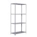 Catter House Nils Solid Metalen rek, verzinkt, 137-70 x 30 x 137 cm, met 4 planken van verzinkt staal, belastbaar tot 200 kg, grijs, eenvoudige montage