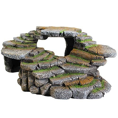 PENN-PLAX Reptologie Shale Scape Step Ledge & Cave Hideout - Large