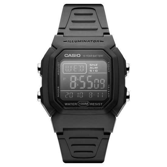 Casio Collection W-800H-1BVES Horloge - Kunststof - Zwart - Ø 36 mm