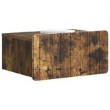 vidaXL Muurbevestigde Nachttafel Gerookt eiken 49 x 34,5 x 24 cm