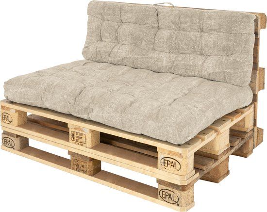 Buitengewoon Boet Buitengewoon de boet - Set Palletkussens Beige/Bruin