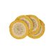 Sous-verres naturels, jonc de mer, jaune, lot de 4, Ø11 cm