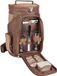 BRUBAKER Sac de pique-nique - Sac isotherme pour 2 bouteilles de vin/champagne jusqu'à 1,5 l - Sacoche à vin doublée - Panier de pique-nique - Isolé - Sac à dos - avec poignée