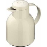 Emsa Samba 504229 Thermoskan, 1 liter, Quick Press-sluiting, 100% dicht, 12 uur warm, 24 uur koud, glanzend wit