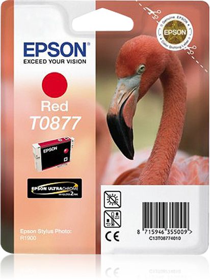 Epson T0877 Red Ink Cartridge - Ultra Gloss High-Gloss 2 - Original