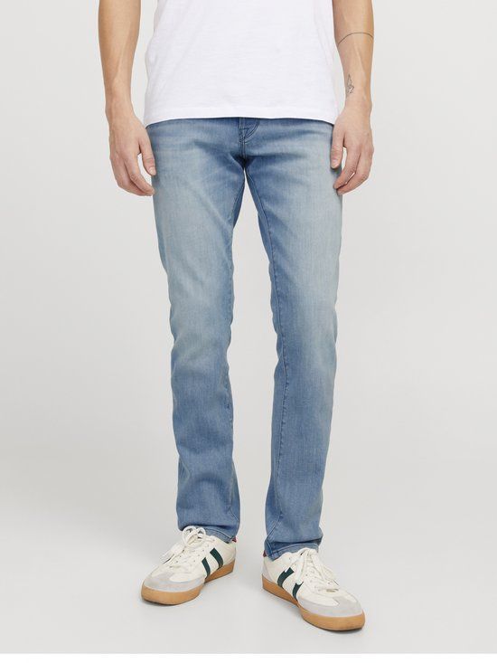 JACK&JONES JJIGLENN JJFOX AM 496 NOOS Heren Jeans Slim Fit Katoen Blend Blauw Denim W29 L34