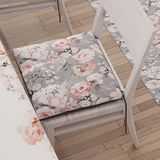 PETTI Artigiani Italiani - Zitkussen voor keukenstoel, set van 6 kussens voor keukenstoelen, van microvezel met digitale druk en banden, 100% Made in Italy