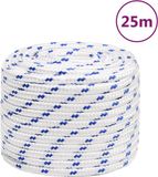 vidaXL Boot touw 16 mm 25 m polypropyleen wit