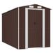 vidaXL Tuinschuur 192x357x223 cm Gegalvaniseerd Staal Donkerbruin