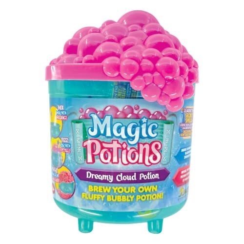 Slimy Magic Potion Dreamy Cloud - Original Magic Potion met 2 verschillende speelmassa's en magische mix-ins, maximaal speelplezier voor kinderen met slijm en speelklei in de brouwketel