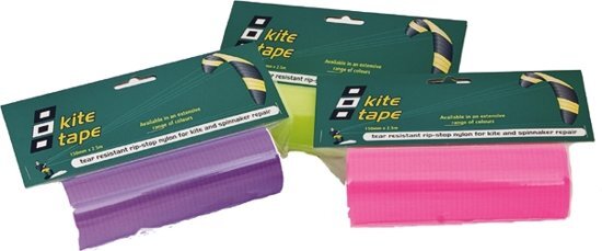 false Kite tape Geel 150mm 2 5mtr