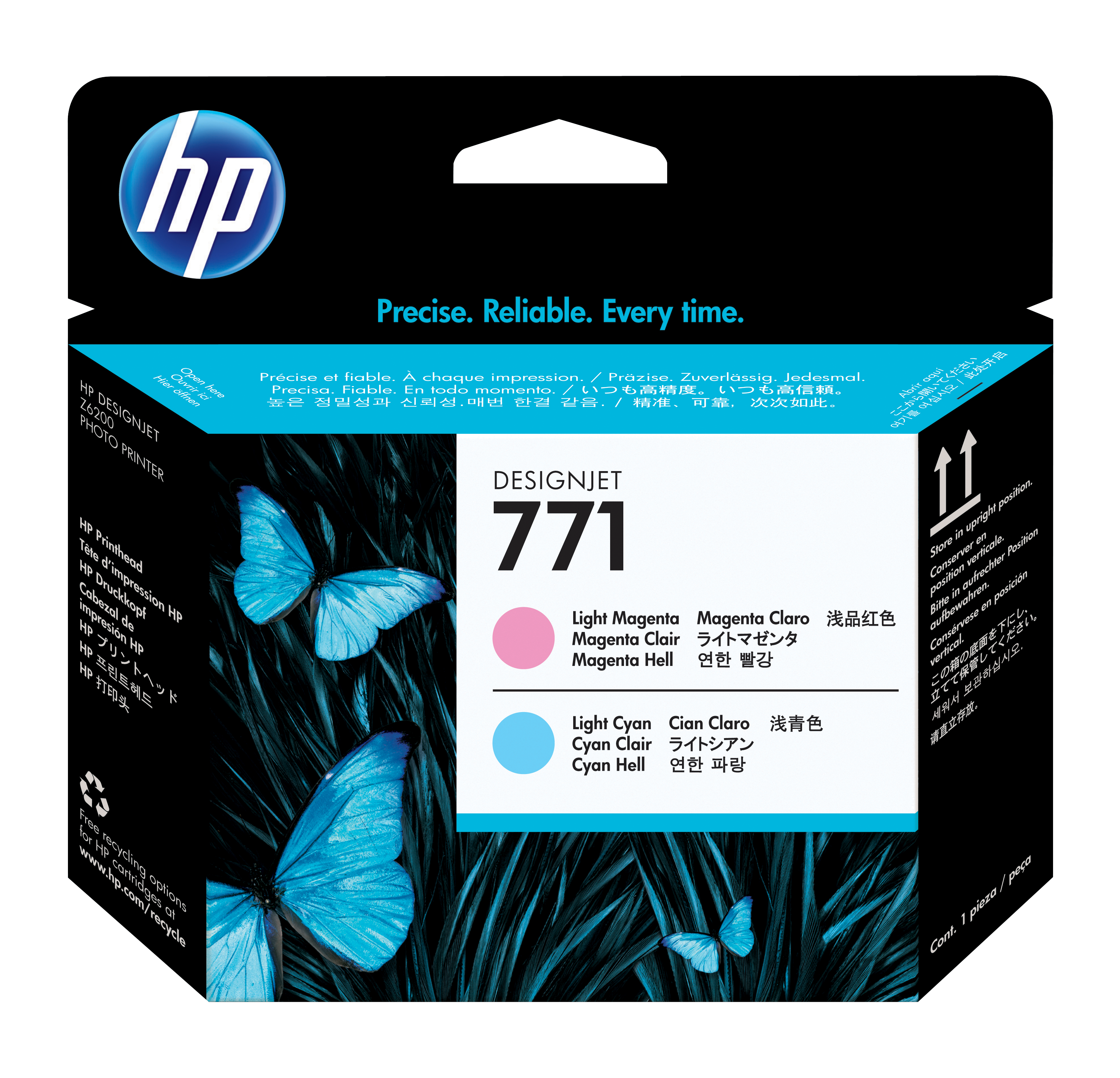 HP 771 Printkop - Lichtmagenta, Lichtcyaan - CE019A