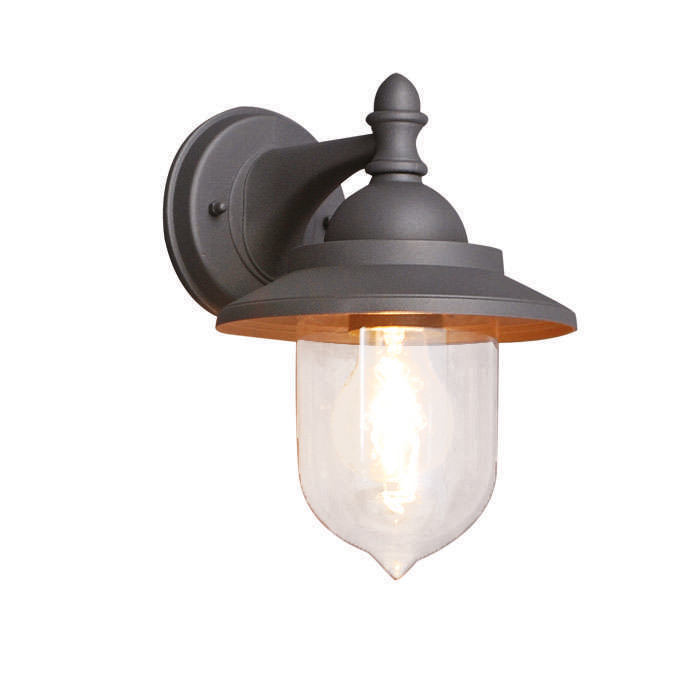 QAZQA Oxford Wandlamp 1 lichts D 205 mm antraciet