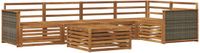 vidaXL - Bankenset - 6-delig - Naturel - Massief Acacia Hout