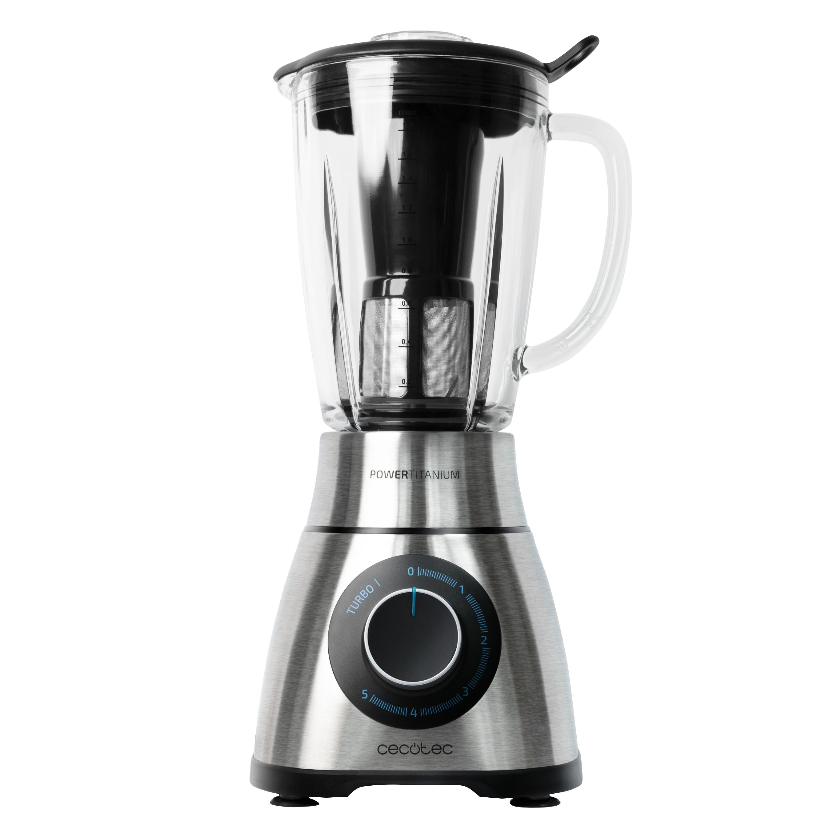 Cecotec Power Black Titanium 1300 PerfectMix Blender - 1.8L - 1300W - Black/Titanium